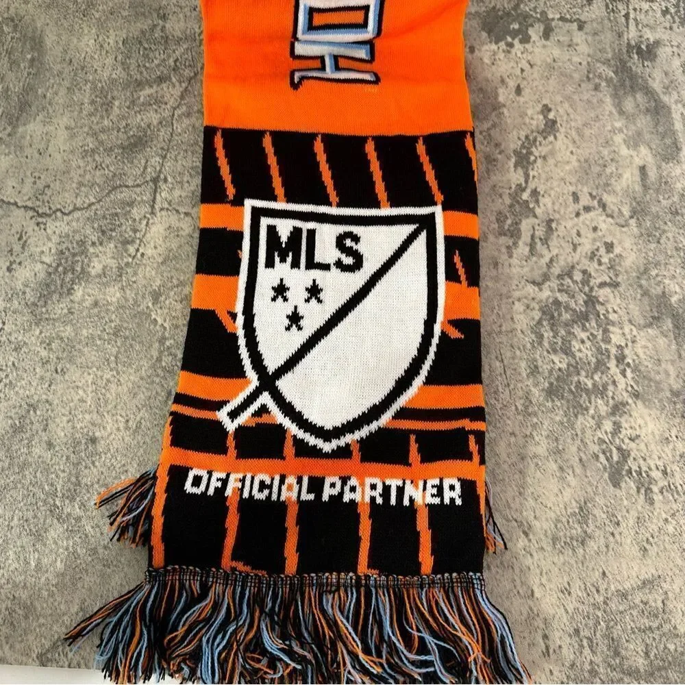 Houston Dynamo Scarf‎ MLS Orange Soccer Football Reversible